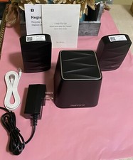 Meshforce M3 Mesh WiFi System 1 Point + 2 Dots App Controlled Black New Open Box picture