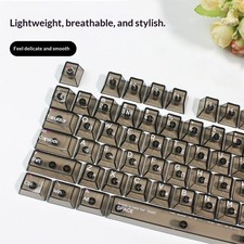 132Keys Russian Crystal Transparents Lettering Keycap Original Profile PC Keycap picture