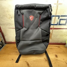 MSI Gaming Laptop Backpack Black Red Dragon Logo Travel School Bag Padded Large picture