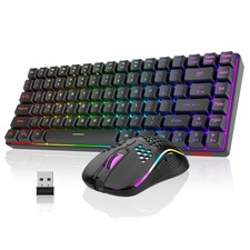 K84 Wireless Keyboard and Combo, Rainbow Backlit Rechargeable Battery, 75% La... picture