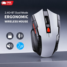 Wireless Mouse 2.4G + Bluetooth Rechargeable Mice 6 Button 1600DPI For PC Laptop picture