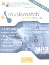 MusicMatch Jukebox 7.5 Deluxe PC CD listen sort manage computer music mp3 files picture