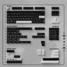 180 Keys BOW WOB Doubleshot PBT Cherry Profile Keycap Set picture