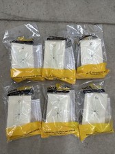 Datacomm 45-0014-LA Cable Wall Plate Flexible Opening 1Gang Lite Almond Lot of 6 picture