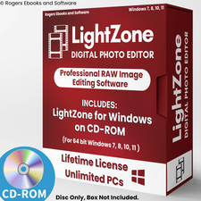 PRO Digital Photo Editing Software - RAW Image Editor Lightroom-Darkroom on CD picture
