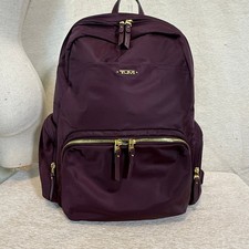 TUMI Voyageur Meggie Nylon Laptop Backpack - Deep Plum / Gold Hardware picture