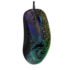 Womier G706 USB Wired Gaming Mouse for PC Computer Windows Black Topographic picture