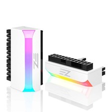 EZDIY-FAB ATX 24-Pin 90-Degree Power Adapter RGB White Open Box picture