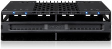 ICY DOCK 4 Bay 2.5 SAS/SATA SSD/HDD Tool Free Mobile Rack for 5.25