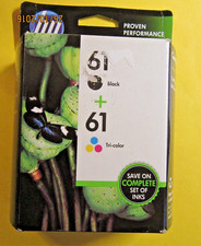 HP 61 CZ073FN Twin-Pack Cartridges Black/Color EXP 2017  New Sealed ing picture