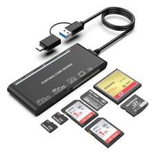 USB C USB3.0 Multi Card Reader for SD, CF, Micro SD, XD, MS Cards  7 in 1 Ada... picture