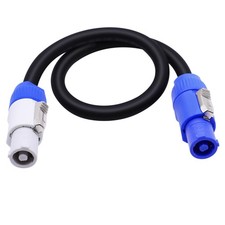 PowerCon Cable AC 12 AWG 19.6 Inch 3 Pin Extension Speakon LED Stage 0.5M picture
