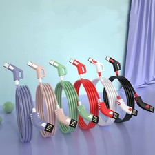 1M Fuel Nozzle Style USB Charger Cable for iPhone Compatible Novelty Gift picture