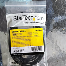 StarTech.com MXT1003MBK 10ft Black DB9 Male to DB9 Female Serial Cable picture
