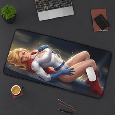 Power Girl DC Comics XXL Gaming Desk Mat Mouse Pad Gamer Setup picture