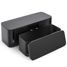 YECAYE 2 Pack Cable Management Box, Pet Friendly Cable Box Organizer for Home & picture