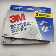 Lot of 2, 3M DC2120 XIMAT QIC-80 Mini Data Cartridge 120MB Pack of 2, New Sealed picture