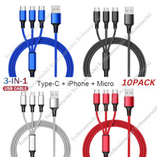 3 in 1 Fast USB Charging Cable Universal Multi Function Cell Phone Charger Cord picture