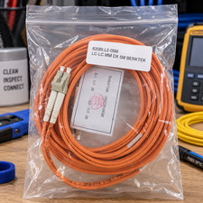 Fiber Patch Cable 5m LC UPC to LC UPC OM5 Duplex Multimode Network 2.0mm Berktek picture