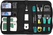 Network Tool Kit for Cat5 Cat5e Cat6, 11 in 1 Portable Ethernet Cable Crimper picture