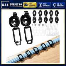 Cable Management Clips 10 Pack Adhesive Reusable Organizer for Cords picture