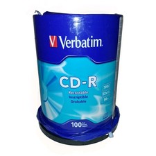 Verbatim 94554 CD-R Blank Discs 700MB 80-Min 52x Pack Of 100 Burnable CDs NEW  picture