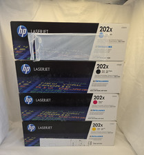 Genuine HP 202X Toner Cartridge Set 4 Pack CMYK High Yield CF500X CF501X CF502X picture