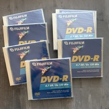 FujiFilm Bundle 7 DVD-R Disc 4.7 GB/GO 120 min Data Video Digital Recordable NEW picture