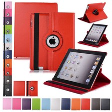 360 Rotating Leather Folio Case Cover Stand for iPad 234 Mini Air 9.7 10.2 10.5 picture