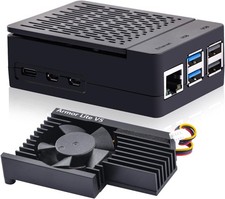 Raspberry Pi 5 Case with Heatsink & Fan - Active Cooling, Black picture