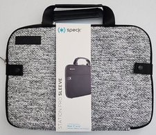 NEW SPECK Station Pro Sleeve Soft Laptop Case 10” X 13.5” Gray & Black Color picture
