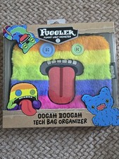Fuggler Oogah Boogah Tech Bag Organizer Furry Plush Zipper Case Rainbow New 2026 picture