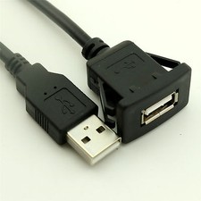 5pcs Car Flush Mount Socket USB 2.0 Waterproof Extension Lead Adapter Cable 6ft picture