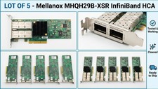 LOT OF 5 Mellanox MHQH29B-XSR 40Gbps 2-Port 4X QDR InfiniBand X4242A 375-3696 picture