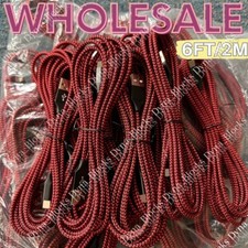For iPhone 14 7 8Plus 11 XR Xs Max 12 13 Charger USB Cable Braided 10FT Cord Lot picture