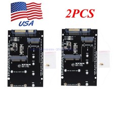 2PCS 2 in 1 M.2 NGFF Msata SSD to SATA III 3.0 Adapter Card Board 2230 2242 2280 picture