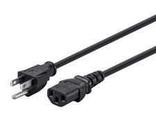 Monoprice 10ft 14AWG Power Cord Cable w/ 3 Conductor PC 10ft, Black picture