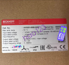 AX5201-0000-0202 New Servo Drive DHL/FedEx picture
