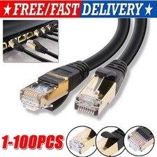 Cat 8 Ethernet RJ45 Cable Super Speed 40Gbps Patch LAN Network Gold Plated Lot picture