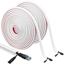 Tatuo 2 Pcs Silicone Wall Wire Hider, 20 ft Each, Self-Adhesive Flexible Cord... picture