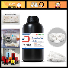 High-Temp Resistant 3D Printer Resin, Ultra White, 1kg for Precision Printing picture