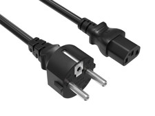 18 AWG European Schuko Power Cord (CEE 7/7 to IEC320 C13) - 6ft / 8ft picture
