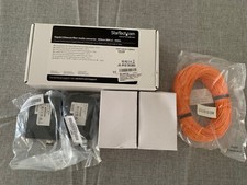 Lot of 2 Startech Gigabit Ethernet Fiber Media Converter 850nm MM LC-550m picture