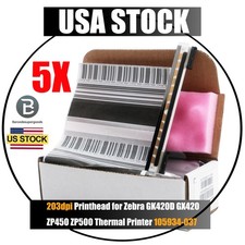 5-Packs Printhead for Zebra GK420D GX420 ZP450 ZP500 203dpi 105934-037 New picture