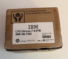 IBM LTO-7 Ultrium 7  Data Tape 5-Pack Sealed 6TB/15TB Backup picture