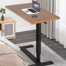 X-Large Rolling Laptop Desk Adjustable Overbed Medical Table Heavy Duty Desktop picture