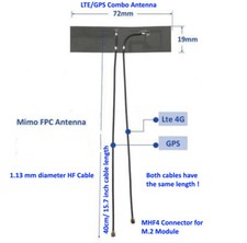MHF4 Laptop Antenna LTE/GPS WWAN SIMCOM, Quectel, Fibocom, Sierra Wireless picture