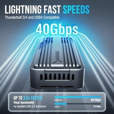 SABRENT USB4 NVME SSD ENCLOSURE, TOOL-FREE, 3900MB/S -M.2 PCIE 4.0 -  SPACE picture