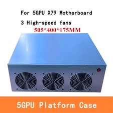 NEW Open Air Mining Server Case Chassis Frame + 3x Fans For 5 GPU Cards X79 picture