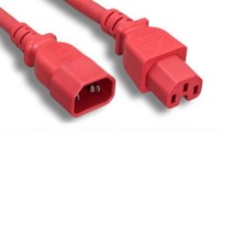 Red Power Cable for HP HPE Aruba X371 JL760A Power Supply JumperCord to PDU 6ft picture